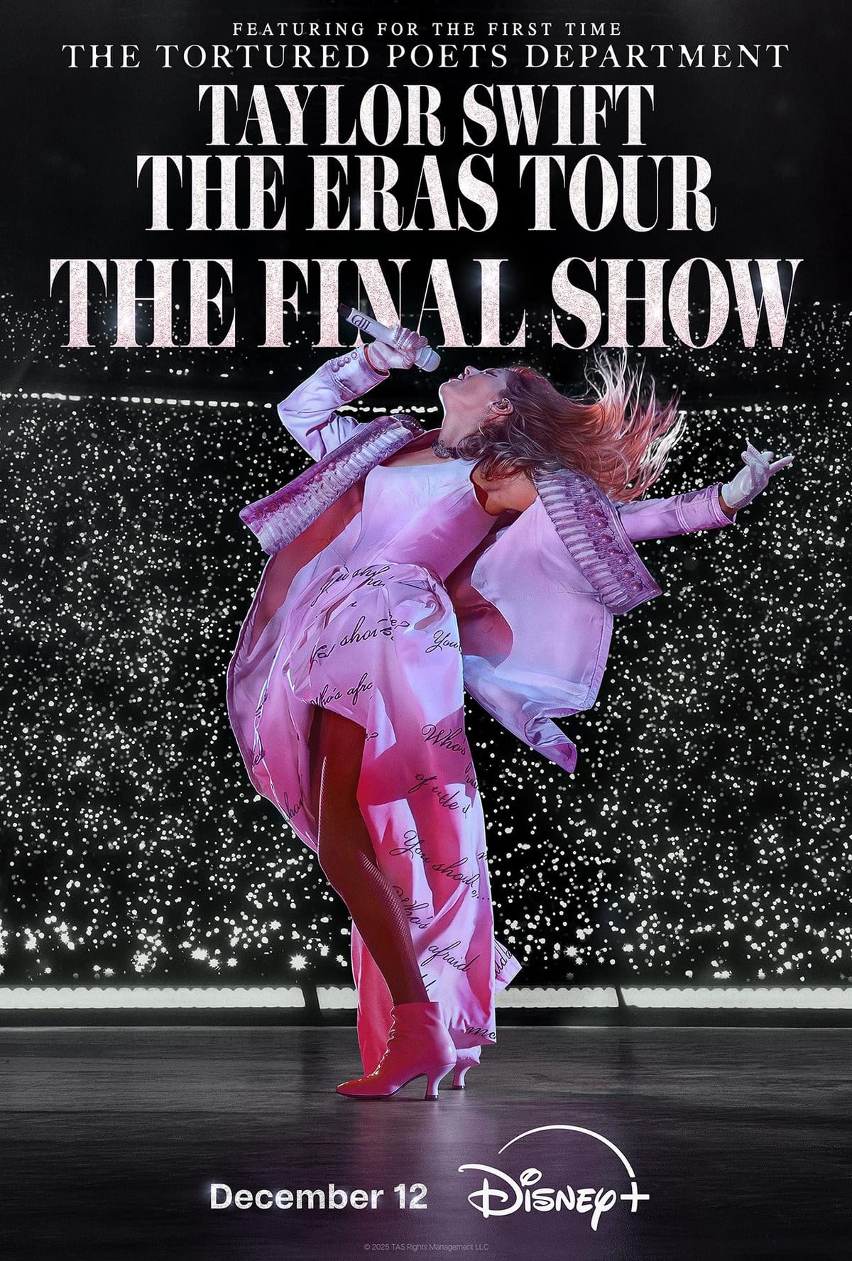 Theatrical poster for Taylor Swift: The Eras Tour – The Final Show.